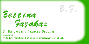 bettina fazakas business card